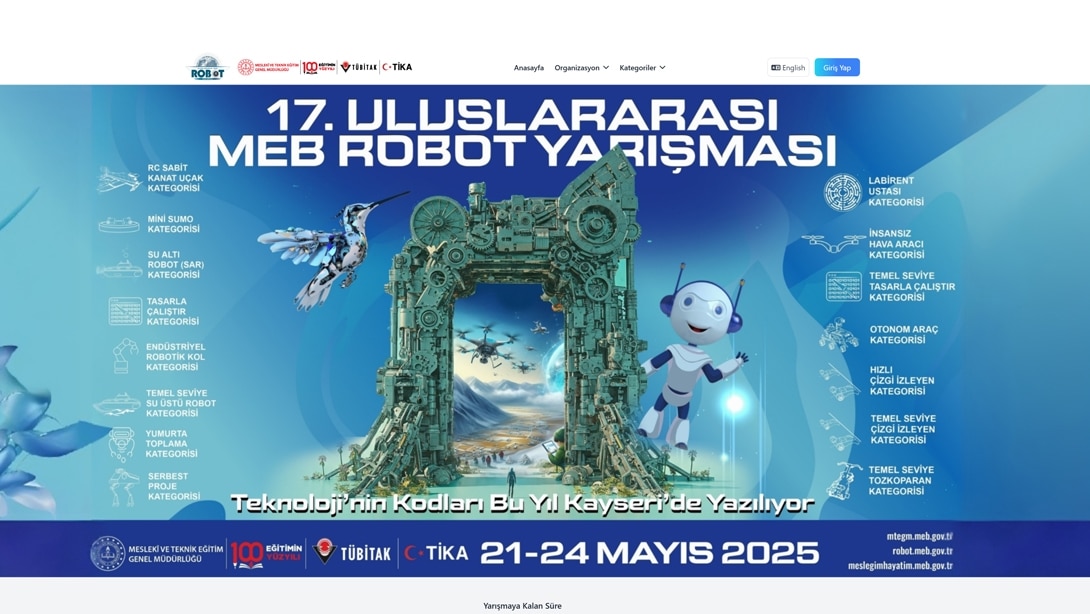 17. ULUSLARARASI MEB ROBOT YARIŞMASI BAŞLIYOR